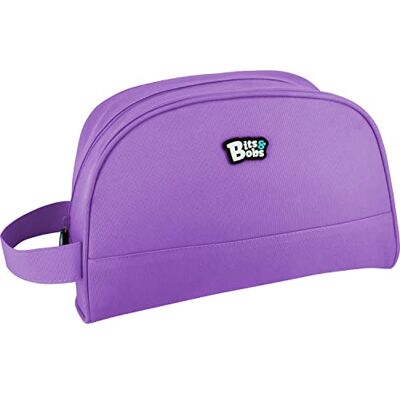 Grafoplas Grafoplás Bits & Bobs, Neceser Redondo Unisex Niños, Violeta, 26x15x12cm Grafoplas Grafoplás Bits & Bobs, Neceser Redondo Unisex Niños, Violeta, 26x15x12cm
