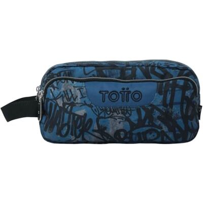TOTTO Estuche Escolar 3 Compartimentos, Modelo Agapec, Estuche Grande, Dimensiones 23 x 11.5 x 10.5 cm, Asa Lateral, Tiradores Ergonómicos con PVC, Tejido Resistente, Estampado Urban Graph TOTTO Estuche Escolar 3 Compartimentos, Modelo Agapec, Estuche Grande, Dimensiones 23 x 11.5 x 10.5 cm, Asa Lateral, Tiradores Ergonómicos con PVC, Tejido Resistente, Estampado Urban Graph