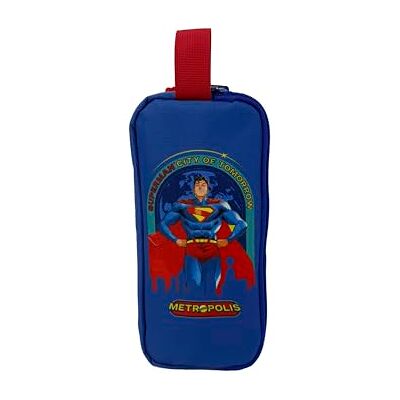 CYPBRANDS Superman, Estuche cilíndrico, Portatodos, Material Escolar, Estuche, Color Azul, Producto Oficial CYPBRANDS Superman, Estuche cilíndrico, Portatodos, Material Escolar, Estuche, Color Azul, Producto Oficial
