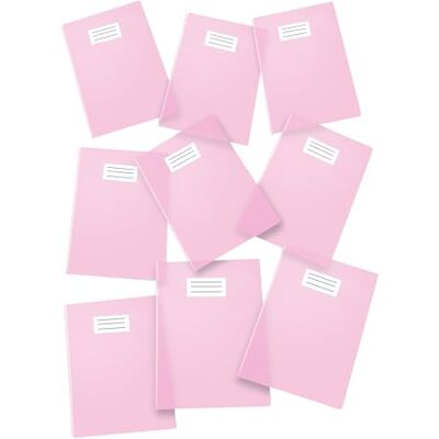 Pigna , Cubierta de PVC transparente de color, protector de cuaderno, tamaño A4, 210 micras, con solapas y bolsillo en las esquinas, Color rosa, 25 unidades Pigna , Cubierta de PVC transparente de color, protector de cuaderno, tamaño A4, 210 micras, con solapas y bolsillo en las esquinas, Color rosa, 25 unidades