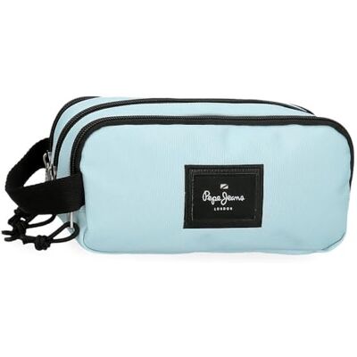 Pepe Jeans Aris Colorful Estuche Triple, Azul, Poliéster Pepe Jeans Aris Colorful Estuche Triple, Azul, Poliéster