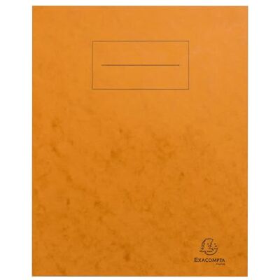 Exacompta Ref. 32124E Cartón de 100 protectores de cuaderno de 17 x 22 cm con tarjeta brillante auténtica, con campo de inscripción, ideal para la escuela, colegio, universidades, color naranja Exacompta Ref. 32124E Cartón de 100 protectores de cuaderno de 17 x 22 cm con tarjeta brillante auténtica, con campo de inscripción, ideal para la escuela, colegio, universidades, color naranja