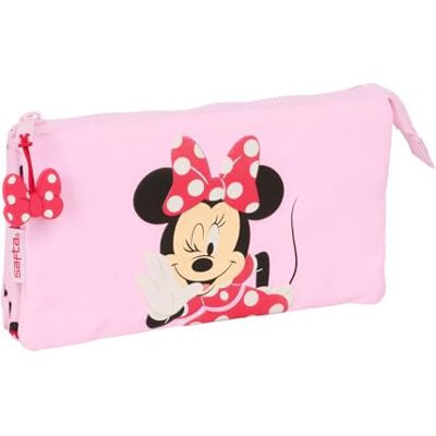 Safta Minnie Mouse Naive Portatodo Triple, Estuche Infantil, Estuche Niño, Ideal para Niños en Edad Escolar, Cómodo y Versátil, Calidad y Resistencia, 22x3x12 cm Safta Minnie Mouse Naive Portatodo Triple, Estuche Infantil, Estuche Niño, Ideal para Niños en Edad Escolar, Cómodo y Versátil, Calidad y Resistencia, 22x3x12 cm