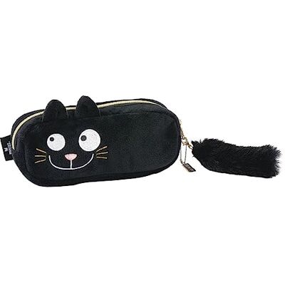 moses . Ed The Cat Estuche para lápices, diseño de Gato, Color Negro, de poliéster, pequeño Bolsillo de Almacenamiento con Cremallera y mosquetón en Llavero extraíble moses . Ed The Cat Estuche para lápices, diseño de Gato, Color Negro, de poliéster, pequeño Bolsillo de Almacenamiento con Cremallera y mosquetón en Llavero extraíble