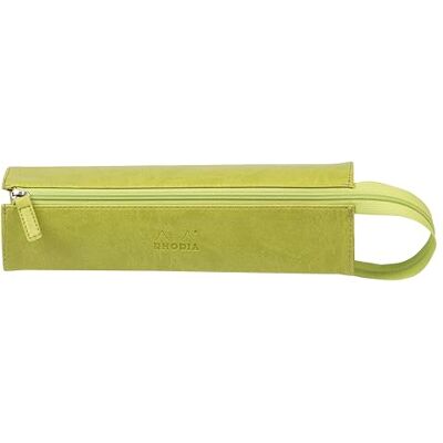 Rhodia – Estuche de plumier rama Anis – 23 x 5 x 5 cm – Apertura plana para uso como plumero – piel sintética – Almacenamiento de bolígrafos, lápices, rotuladores, pequeños suministros Rhodia – Estuche de plumier rama Anis – 23 x 5 x 5 cm – Apertura plana para uso como plumero – piel sintética – Almacenamiento de bolígrafos, lápices, rotuladores, pequeños suministros