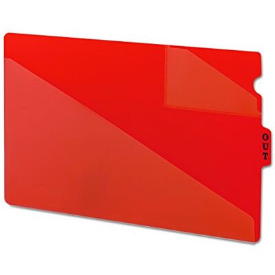 Smead End Tab Poly Out Guide, Two-Pocket Style, Center Position Tab, Legal Size, Red, 50 per Box () Smead End Tab Poly Out Guide, Two-Pocket Style, Center Position Tab, Legal Size, Red, 50 per Box ()