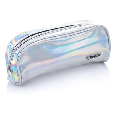 Favorit Estuche para lápices Escolares (tamaño Grande, 22 x 9 x 6,5 cm, con Cremallera Plateada), Plata, Bolsa Brillante de Plata Favorit Estuche para lápices Escolares (tamaño Grande, 22 x 9 x 6,5 cm, con Cremallera Plateada), Plata, Bolsa Brillante de Plata