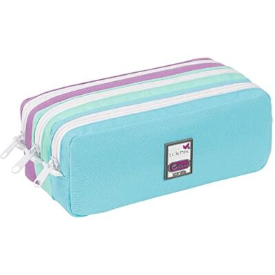 Viquel Estuche Escolar 3 Compartimentos Gran Capacidad TRIZIP Pastel Viquel Estuche Escolar 3 Compartimentos Gran Capacidad TRIZIP Pastel