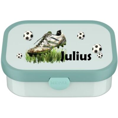 Mepal Fiambrera personalizada Campus, bento para pan con nombre, fútbol, menta Mepal Fiambrera personalizada Campus, bento para pan con nombre, fútbol, menta