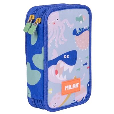 MILAN ® Plumier 2 Pisos con Contenido Serie Especial Blue Odyssey MILAN ® Plumier 2 Pisos con Contenido Serie Especial Blue Odyssey