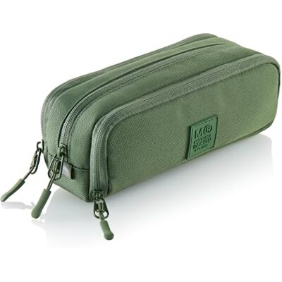 Miquelrius Estuche Escolar Triple Organizador, Portatodo Reciclado con 3 Compartimentos, Bolsillos Internos, Cremalleras, Etiqueta Silicona, Vuelta al Cole, 21 x 7 x 9 cm, Raw Verde Miquelrius Estuche Escolar Triple Organizador, Portatodo Reciclado con 3 Compartimentos, Bolsillos Internos, Cremalleras, Etiqueta Silicona, Vuelta al Cole, 21 x 7 x 9 cm, Raw Verde