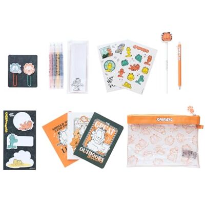 Grupo Erik Set de Papeleria Garfield: Estuche con Material Escolar Grupo Erik Set de Papeleria Garfield: Estuche con Material Escolar
