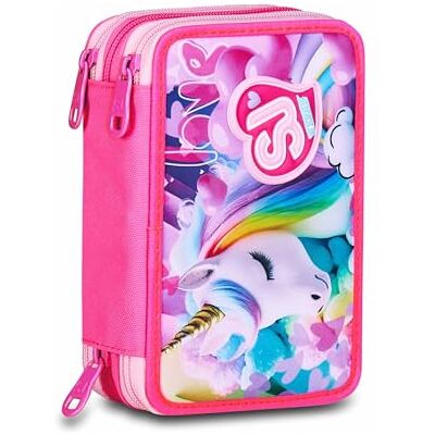 SJ GANG STYLE JAM GANG Estuche Escolar con 3 Cremalleras, Fucsia, portalápices Triple Compartimento Completo con bolígrafos, lápices, Colores, Accesorios, Mochila, Escuela Primaria, niña SJ GANG STYLE JAM GANG Estuche Escolar con 3 Cremalleras, Fucsia, portalápices Triple Compartimento Completo con bolígrafos, lápices, Colores, Accesorios, Mochila, Escuela Primaria, niña