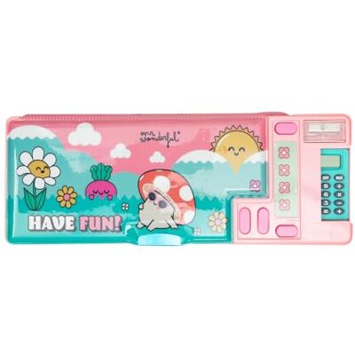 Mr. Wonderful Estuche con Botones Have Fun! Estuche con Distintos compartimientos Material Escolar Mr. Wonderful Estuche con Botones Have Fun! Estuche con Distintos compartimientos Material Escolar