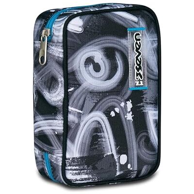 Seven Estuche Escolar Speed Case, Gris Grafiti, portalápices Mono Compartimento con Placas extraíbles, Completo de bolígrafos, lápices, Colores, Accesorios Mochila, Escuela Primaria, niño Seven Estuche Escolar Speed Case, Gris Grafiti, portalápices Mono Compartimento con Placas extraíbles, Completo de bolígrafos, lápices, Colores, Accesorios Mochila, Escuela Primaria, niño