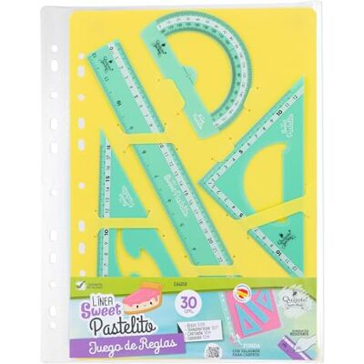 Starplast REGLAS DE PLÁSTICO QUIJOTE Reglas Sweet Pastelito, medidas desde 9 hasta 30cm, colores pastel, con estuche de plástico, para uso escolar o universitario Set 30cm Verde Starplast REGLAS DE PLÁSTICO QUIJOTE Reglas Sweet Pastelito, medidas desde 9 hasta 30cm, colores pastel, con estuche de plástico, para uso escolar o universitario Set 30cm Verde
