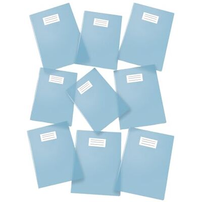 Pigna , Cubierta de PVC transparente de color, protector de cuaderno, tamaño A4, 210 micras, con solapas y bolsillo en las esquinas, Color Azul claro, 25 unidades Pigna , Cubierta de PVC transparente de color, protector de cuaderno, tamaño A4, 210 micras, con solapas y bolsillo en las esquinas, Color Azul claro, 25 unidades