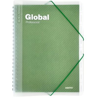 ADDITIO Carpeta Global para el profesorado Evaluación Agenda Tutoría Reuniones Tamaño 24 x 32 cm. Catalán Verde ADDITIO Carpeta Global para el profesorado Evaluación Agenda Tutoría Reuniones Tamaño 24 x 32 cm. Catalán Verde