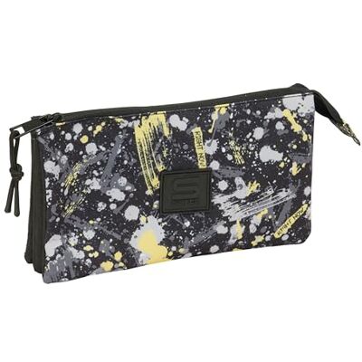 Safta GRAFFITI SPLASH Portatodo Triple, Estuche Infantil, Estuche Niño, Ideal para Niños en Edad Escolar, Cómodo y Versátil, Calidad y Resistencia, 22x3x12 cm Safta GRAFFITI SPLASH Portatodo Triple, Estuche Infantil, Estuche Niño, Ideal para Niños en Edad Escolar, Cómodo y Versátil, Calidad y Resistencia, 22x3x12 cm