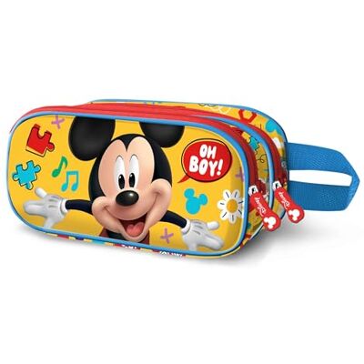 Disney Mickey Mouse Boy-Estuche Portatodo 3D Doble, Amarillo, 22 x 10 cm Disney Mickey Mouse Boy-Estuche Portatodo 3D Doble, Amarillo, 22 x 10 cm