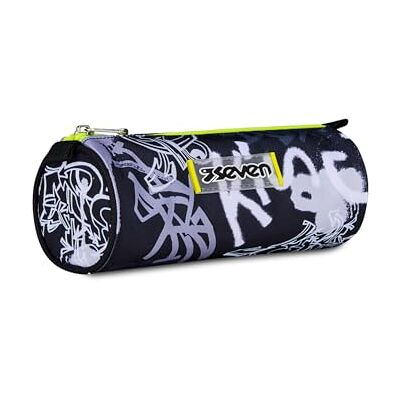 Seven Estuche Escolar para bolígrafos, Gris, Accesorios de Mochila, Escuela Primaria y Secundaria, niño Seven Estuche Escolar para bolígrafos, Gris, Accesorios de Mochila, Escuela Primaria y Secundaria, niño