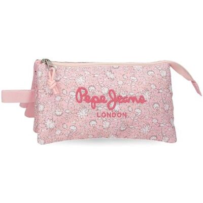 Pepe Jeans MIA Estuche Triple Rosa Claro 22x12x5 cm Poliéster by Joumma Bags Pepe Jeans MIA Estuche Triple Rosa Claro 22x12x5 cm Poliéster by Joumma Bags