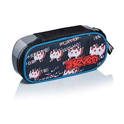 Seven Estuche Bolsa para bolígrafos, Multicolor, Caja para artículos de papelería, Estuche para bolígrafos para niños y niñas Adolescentes, Material Escolar, Tartan, Space Check Seven Estuche Bolsa para bolígrafos, Multicolor, Caja para artículos de papelería, Estuche para bolígrafos para niños y niñas Adolescentes, Material Escolar, Tartan, Space Check
