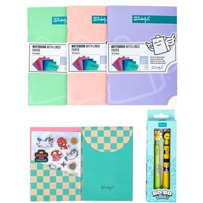 Mr. Wonderful Pack Back to School Soft Colours – Estuche Escolar y Accesorios de Papelería Mr. Wonderful Pack Back to School Soft Colours – Estuche Escolar y Accesorios de Papelería