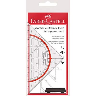 Faber-Castell Escuadra de ángulos, transparente Faber-Castell Escuadra de ángulos, transparente