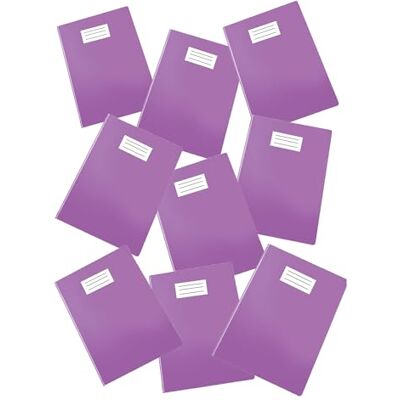 Pigna , Cubierta de cuaderno de PVC de color brillante, tamaño A4, 230 micras, con solapas y bolsillo en la esquina, Color morado, 25 unidades Pigna , Cubierta de cuaderno de PVC de color brillante, tamaño A4, 230 micras, con solapas y bolsillo en la esquina, Color morado, 25 unidades