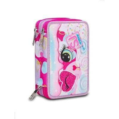 SJ GANG STYLE JAM GANG Estuche Escolar 3 Cremalleras Heart Lolly, Rosa, portalápices Triple Compartimento Completo con bolígrafos, lápices, Colores, Accesorios Mochila, Escuela Primaria, niña SJ GANG STYLE JAM GANG Estuche Escolar 3 Cremalleras Heart Lolly, Rosa, portalápices Triple Compartimento Completo con bolígrafos, lápices, Colores, Accesorios Mochila, Escuela Primaria, niña