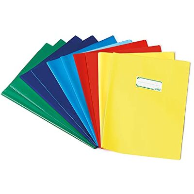Favorit Colibrì Juego de 10 fundas para cuadernos de tamaño A4, 2 unidades de color rojo + azul + amarillo + azul + azul + azul + azul + verde oscuro producto orgánico Favorit Colibrì Juego de 10 fundas para cuadernos de tamaño A4, 2 unidades de color rojo + azul + amarillo + azul + azul + azul + azul + verde oscuro producto orgánico