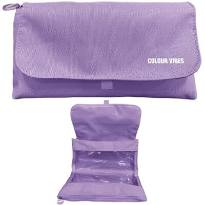 DOHE Estuche Escolar Doble 2 Compartimentos con Cremallera, 3 Ventanas Transparentes, Tarjeta Rellenable con Horario, Espacioso 22x10x6,5 cm, Poliéster Resistente y Flexible Violeta DOHE Estuche Escolar Doble 2 Compartimentos con Cremallera, 3 Ventanas Transparentes, Tarjeta Rellenable con Horario, Espacioso 22x10x6,5 cm, Poliéster Resistente y Flexible Violeta