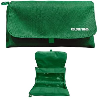 DOHE Estuche Escolar Doble 2 Compartimentos con Cremallera, 3 Ventanas Transparentes, Tarjeta Rellenable con Horario, Espacioso 22x10x6,5 cm, Poliéster Resistente y Flexible Verde DOHE Estuche Escolar Doble 2 Compartimentos con Cremallera, 3 Ventanas Transparentes, Tarjeta Rellenable con Horario, Espacioso 22x10x6,5 cm, Poliéster Resistente y Flexible Verde