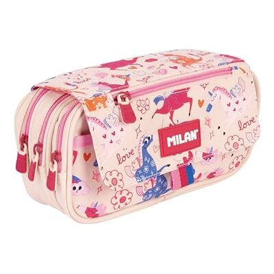 MILAN ® Estuche portatodo 4 cremalleras serie especial Flowicorn MILAN ® Estuche portatodo 4 cremalleras serie especial Flowicorn