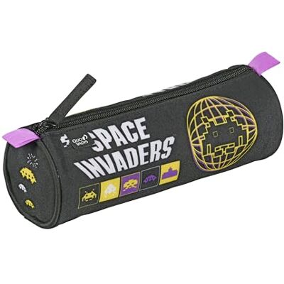 QUO VADIS Space Invaders Estuche Escolar Redondo (8 x 23 x 8 cm, Tela de poliéster) 1 Compartimento(s) QUO VADIS Space Invaders Estuche Escolar Redondo (8 x 23 x 8 cm, Tela de poliéster) 1 Compartimento(s)