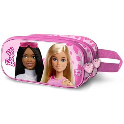 KARACTERMANIA Barbie Fashion-Estuche Portatodo 3D Doble, Rosa, 8 x 23,5 cm KARACTERMANIA Barbie Fashion-Estuche Portatodo 3D Doble, Rosa, 8 x 23,5 cm