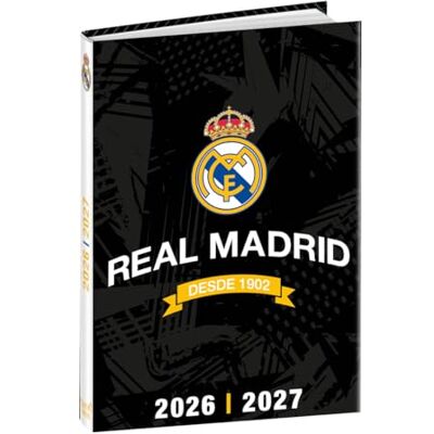 QUO VADIS Agenda 2026-2027 Eurotextagenda ML Real Madrid (12 x 17 cm), color negro QUO VADIS Agenda 2026-2027 Eurotextagenda ML Real Madrid (12 x 17 cm), color negro