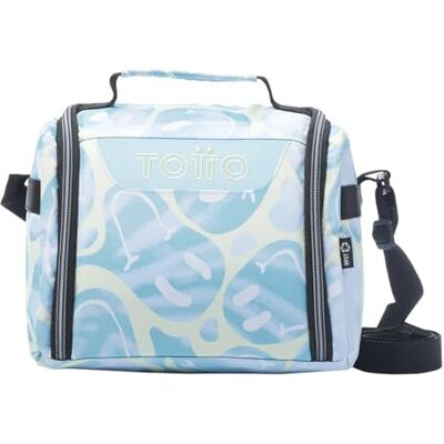 TOTTO Bolsa Térmica Porta Alimentos 8 L, Modelo Resaltador, 25 x 20 x 17 cm, Portameriendas Infantil, Apertura 180º, Asa de Mano, Correa Ajustable, Pasador para Mochila con Ruedas, Color Happy Flow TOTTO Bolsa Térmica Porta Alimentos 8 L, Modelo Resaltador, 25 x 20 x 17 cm, Portameriendas Infantil, Apertura 180º, Asa de Mano, Correa Ajustable, Pasador para Mochila con Ruedas, Color Happy Flow