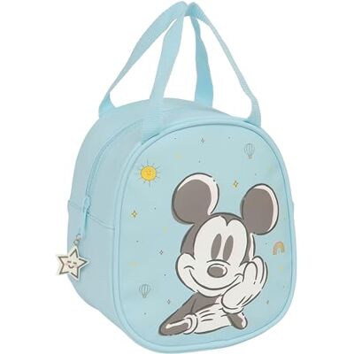 Safta MICKEY MOUSE BABY Bolso Portameriendas, Portatodo, Calidad y Máxima Resistencia, Porta Comida, Recreo, 19x14x22 cm, Color Azul claro Safta MICKEY MOUSE BABY Bolso Portameriendas, Portatodo, Calidad y Máxima Resistencia, Porta Comida, Recreo, 19x14x22 cm, Color Azul claro