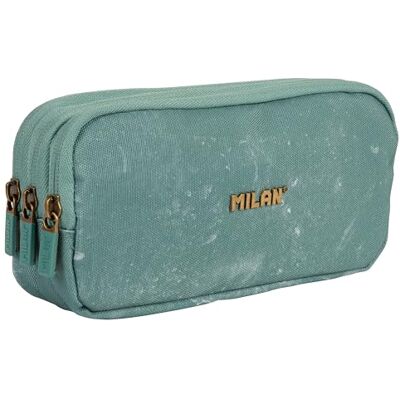 MILAN ® Estuche portatodo 3 Cremalleras Serie Lava, Verde MILAN ® Estuche portatodo 3 Cremalleras Serie Lava, Verde