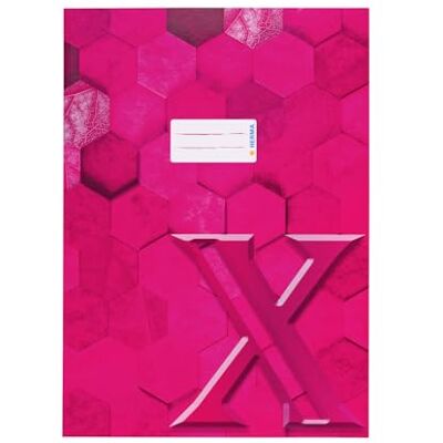 HERMA Sobre para cuaderno A4 de cartón rosa, 10 unidades, con campo de rotulación de papel estable y extrafuerte, con diseño hexagonal para cuadernos escolares, de colores HERMA Sobre para cuaderno A4 de cartón rosa, 10 unidades, con campo de rotulación de papel estable y extrafuerte, con diseño hexagonal para cuadernos escolares, de colores