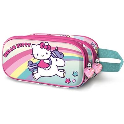 KARACTERMANIA Hello Kitty Unicorn-Estuche Portatodo 3D Doble, Rosa 22 x 10 cm KARACTERMANIA Hello Kitty Unicorn-Estuche Portatodo 3D Doble, Rosa 22 x 10 cm