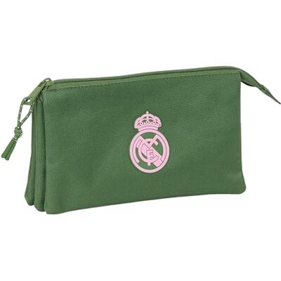 Safta Real Madrid Femenino Portatodo Triple, Estuche Infantil, Estuche Niño, Ideal para Niños en Edad Escolar, Cómodo y Versátil, Calidad y Resistencia, 22x3x12 cm, Color Caqui Safta Real Madrid Femenino Portatodo Triple, Estuche Infantil, Estuche Niño, Ideal para Niños en Edad Escolar, Cómodo y Versátil, Calidad y Resistencia, 22x3x12 cm, Color Caqui