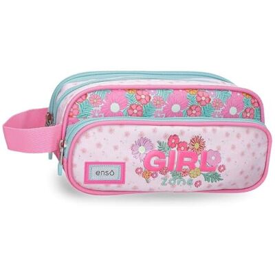 Enso Girl Zone Estuche Triple Fucsia 22x10x9 cm Poliéster Enso Girl Zone Estuche Triple Fucsia 22x10x9 cm Poliéster