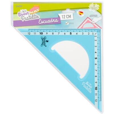 Starplast REGLAS DE PLÁSTICO QUIJOTE Reglas Sweet Pastelito, escuadra, medidas desde 9 hasta 30cm, colores pastel, con estuche de plástico, para uso escolar o universitario 2cm Azul Starplast REGLAS DE PLÁSTICO QUIJOTE Reglas Sweet Pastelito, escuadra, medidas desde 9 hasta 30cm, colores pastel, con estuche de plástico, para uso escolar o universitario 2cm Azul