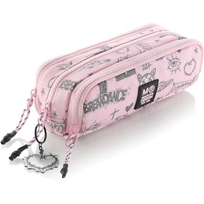Miquelrius Estuche Escolar Triple Organizador, Portatodo Reciclado con 3 Compartimentos, Bolsillos Internos, Tiradores de Cuerda, Llavero, Vuelta al Cole, 21 x 7 x 9 cm, Not Boring Rosa Miquelrius Estuche Escolar Triple Organizador, Portatodo Reciclado con 3 Compartimentos, Bolsillos Internos, Tiradores de Cuerda, Llavero, Vuelta al Cole, 21 x 7 x 9 cm, Not Boring Rosa