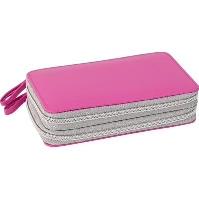 Estuche doble de cuero rosa EBERHARD FABER - Estuche escolar Estuche doble de cuero rosa EBERHARD FABER - Estuche escolar