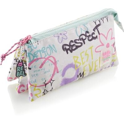 Miquelrius Rebel Diseño en tela triple - Estuche de almacenamiento Miquelrius Rebel Diseño en tela triple - Estuche de almacenamiento