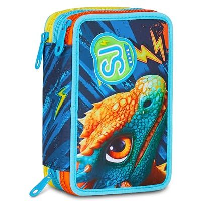 SJ GANG STYLE JAM GANG Estuche Escolar 3 Cremalleras Dragon Glide, Azul, portalápices Triple Compartimento Completo con bolígrafos, lápices, Colores, Accesorios Mochila, Escuela Primaria, niño SJ GANG STYLE JAM GANG Estuche Escolar 3 Cremalleras Dragon Glide, Azul, portalápices Triple Compartimento Completo con bolígrafos, lápices, Colores, Accesorios Mochila, Escuela Primaria, niño